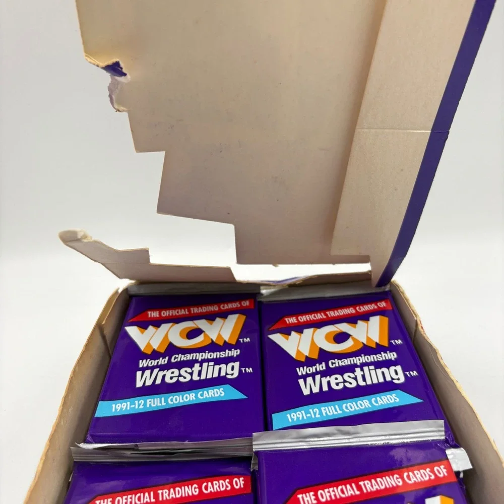 Impel WCW Trading Card Wax Pack Box 35 Packs Purple Good 1991 Sealed Packs
